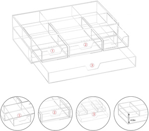 Giá Đỡ Màn Hình Acrylic Giá Đỡ Màn Hình Máy Tính Rõ Ràng Cho Máy Tính Xách Tay Máy Tính Xách Tay Bàn Sắp Xếp Ngăn Kéo Cho Đồ Dùng Văn Phòng - Product Image 4