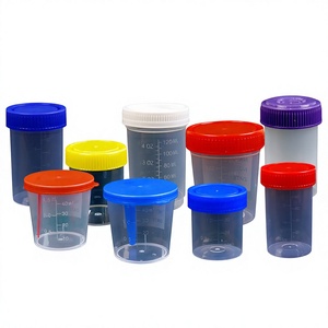 Vasos de Plástico Desechables para Orina Cidabio, Transparentes y Estériles, con Tapa Abatible/Tapón de Rosca, de 10mL a 200mL, para Laboratorio - Product Image 4