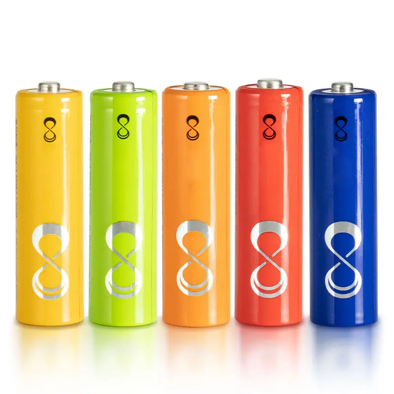 Customize 1/3 AAA 4/5 Aaa 400mah - 1100mah 1.2v Rechargeable Battery Rainbow Color Manufacturer Aa Nimh Battery For Light Camera