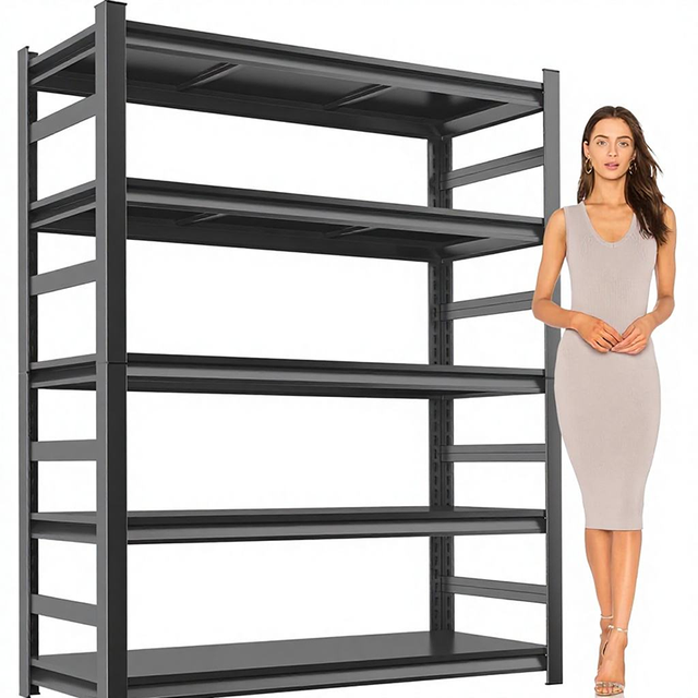 Heavy Duty 5-Tier Adjustable Freestanding Expandable Steel Shelving Unit 3000 Lbs Capacity Powder-Coated Industrial Living Room