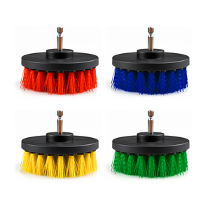 Brosse de nettoyage multi-usages DB010B à poils sertis, rigide moyenne, à extrémité sphérique, avec tige hexagonale de 1/4 po pour perceuse, brosse de nettoyage électrique - Product Image 6