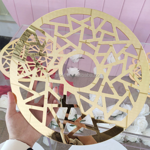 Custom eventi decorazione specchio cerchio segni oro cerchio segnaletica acrilico per la cerimonia nuziale - Product Image 6