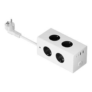 CE/KC 90 Degree Rotating Cable 8 Outlets Tower Power Strip with EU Power Cord 17W 2 <b>USB</b>-A 2 <b>USB</b>-C Can Stand up or Lie Down - Product Image 5