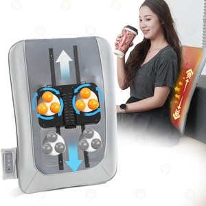 Masajeador de espalda completo recargable para caminar, rodillo de amasado 4D, asiento Lumbar de calefacción, cojín de masaje ultrafino - Product Image 1