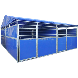 คอกม้าชั่วคราวพร้อมที่พักพิงม้าพร้อมแผงและประตูม้าชุบสังกะสี - Product Image 2