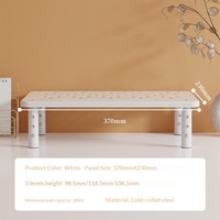 Support de moniteur portable pour ordinateur de bureau, base surélevée pour écran, étagère de rangement de bureau en acier laminé à froid