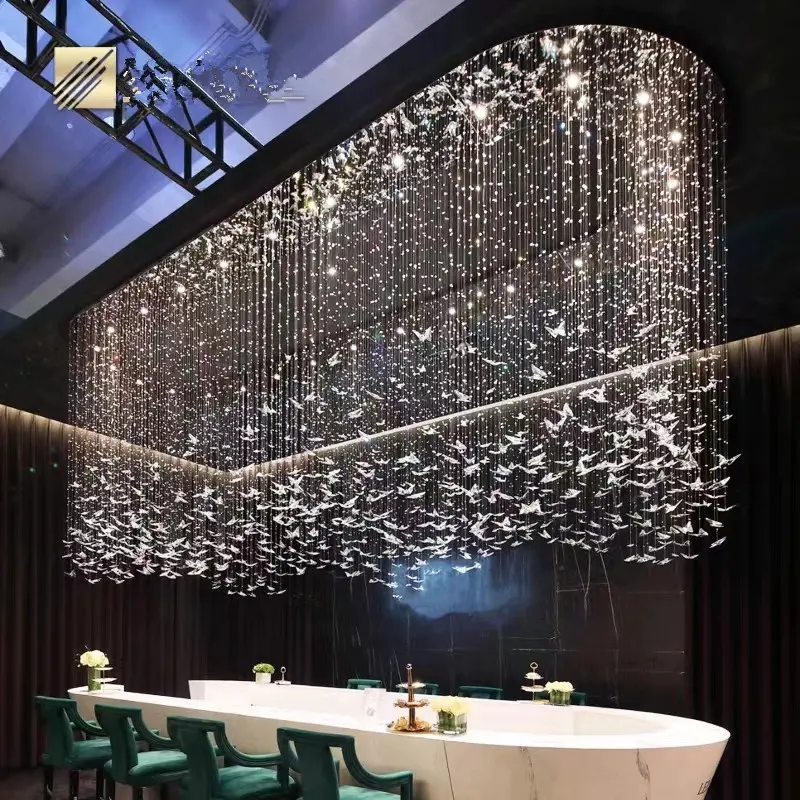 VEKO farfalla lampadari di cristallo soffitto lampadario di lusso moderno sala da pranzo lampadari produttore cinque
