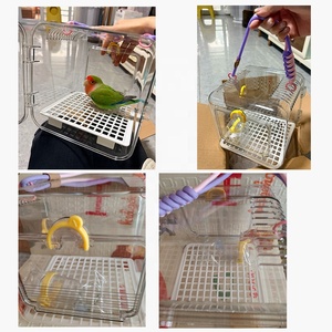 Modern Eco-Friendly Small Animal Carrier Cage Breathable <strong>Transport</strong> Crate <strong>for</strong> Gerbils Mice <strong>Ferret</strong> Green - Product Image 6