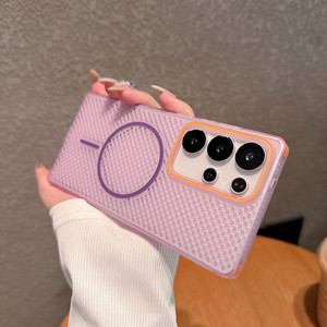 Coque de protection magnétique respirante et rafraîchissante pour Samsung S25 Ultra/S24 Plus, design uni, idéale pour l'été - Product Image 6