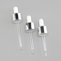 Grosir Botol Penetes Plastik PET Botol Serum dengan Penetes Botol Penetes Abu-abu Silinder 50Ml Kemasan Perawatan Kulit Kustom