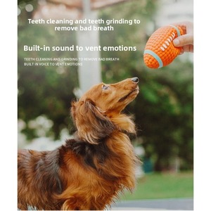 Popolare Online colpire cane masticare palla giocattolo in lattice di calcio a forma di calcio americano con suoni di morso per animali domestici - Product Image 6