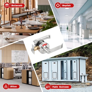 Cerradura de Palanca con Indicador de Privacidad para Baños de Grado Comercial, Letrero Grande de Ocupado/Libre para Escuelas, Oficinas, Restaurantes y Hospitales - Product Image 6