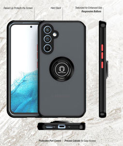 Funda móvil con soporte de anillo giratorio de 360 ° de alta calidad, fundas de teléfono con rayas laterales antideslizantes para Samsung A51/<span class=keywords><strong>52</strong></span>/53/54/55/56 - Product Image 5