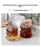 Nouvelle Tasse Nuage Moderne Simple en Verre Borosilicate Haute Qualité, Couleur Unie, Universelle, Sans Poignée, Sans Couvercle, Résistante aux Hautes Températures, pour Lait