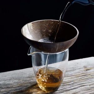 Handmade Coconut Shell <b>Tea</b> Strainer Reusable Matte Finish <b>Tea</b> Infuser For Kung Fu <b>Tea</b> <b>Set</b> - Product Image 2