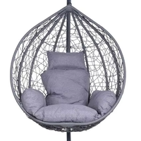 Fauteuil suspendu en métal de style moderne, mobilier de jardin extérieur avec support en rotin PE pour jardin et chambre