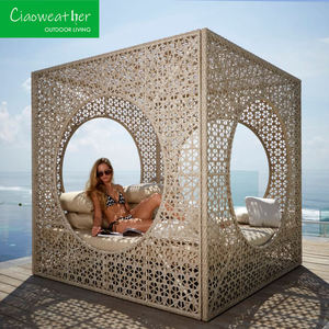 فندق في حديقة النادي الروطان الألومنيوم إطار حمام سباحة سرير الاستلقاء تحت أشعة الشمس سرير نهاري للمنتجع والشاطئ - Product Image 5