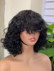 วิกผมมนุษย์บริสุทธิ์100% ผมบ๊อบ frange BOB 200กรัมคลื่นน้ำ SDD - Product Image 2