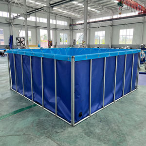 Solución de cría de peces todo en uno, Marco galvanizado, tanque de revestimiento de PVC, <span class=keywords><strong>precio</strong></span> barato para granja de principiantes - Product Image 6