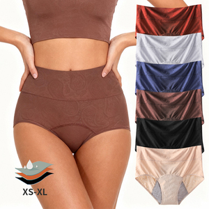 Ropa Interior Menstrual a Prueba de Fugas para Mujer, Reutilizable, para Flujo Abundante, Cintura Alta, Absorbente, 72% Nailon, 28% Elastano, Tallas XS-XL - Product Image 1