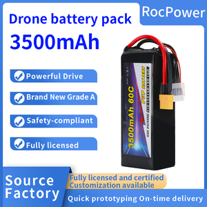 Перезаряжаемый LiPo аккумулятор для дронов 6S 3500мАч 22.2В 60C для радиоуправляемых машин/вертолетов/FPV, высокопроизводительный, мощный, полутвердотельный, на заказ - Product Image 2