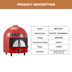 Horno Profesional Comercial para Pizza Eléctrico para Restaurante - Product Image 2