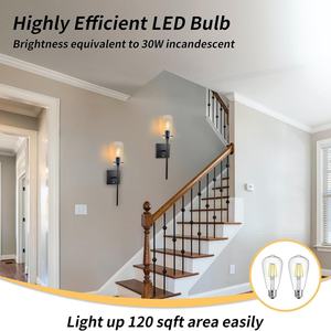 Lámpara de Pared Moderna de Estilo Rústico con Control Remoto Inalámbrico, Adecuada para Iluminación Interior y Exterior, Regulable, con Batería Recargable - Product Image 4