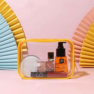 Free Sample Clear bsci Cosmetic Bag with Logo Small Mini Clear <b>Makeup</b> Organizer Clear Zipper Cosmetic <b>Case</b> with Organizer - Product Image 4