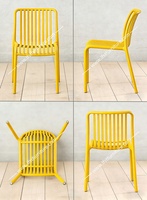 Chaise en plastique PP empilable moderne pour restaurant, hôtel, café, chaise commerciale, imperméable, durable, légère, chaise d'extérieur