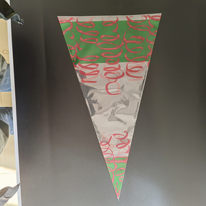 Tùy chỉnh trong suốt PE nhựa quà tặng bao bì túi tam giác kẹo bỏng ngô dày Ice <span class=keywords><strong>Cone</strong></span> nướng nổi cho siêu thị - Product Image 5