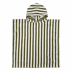 Softextiles Wholesale Cotton Quick Dry Eco-Friendly Hooded Beach Robe Poncho <strong>Towel</strong> for Kids Striped Pattern Bath <strong>Towel</strong> - Product Image 1
