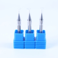 Micro End Mill 0.25mm 2 Flute Solid Carbide Flat Square End CNC Milling Cutter untuk Pemesinan Mikro PCB Presisi