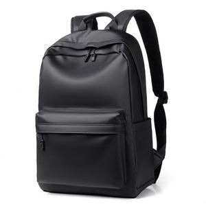 Custom logo New Men's Travel Waterproof PU Leather School Bag Fashion Wholesaler Students Laptop Backpack - Product Image 1