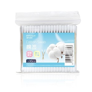 Hisopos de algodón de doble punta Haishi Hainuo, con varillas de bambú, puntas redondeadas, algodón absorbente de alta calidad, desechables, para uso doméstico. - Product Image 4