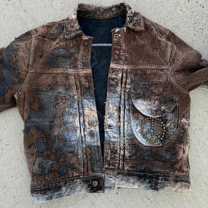 Giacca in Denim da <span class=keywords><strong>Uomo</strong></span> Senza Tasse Doganali USA, Giacca da Lavoro in Jeans di Alta Qualità, Giacca Casual OEM in Cotone Effetto Vissuto Stile Streetwear - Product Image 4