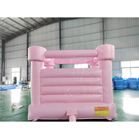 Château gonflable pour enfants 10'x10' rose, château gonflable pour fêtes, mariages, usage domestique, château gonflable pour enfants