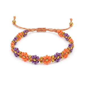 Pulsera de Cuentas de Semillas Coloridas Hecha a Mano, Ajustable, Estilo Boho Miyuki, Tejida en Algodón, para Mujer, Joyería Personalizada al por Mayor - Product Image 1