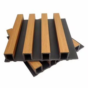 Modern Çizgili Bambu Kömürü Elyafı WPC Duvar Panelleri Su Geçirmez Ses Yalıtımlı Metal Yüzey Ahşap Arka Plan Banyo Merdiveni - Product Image 4