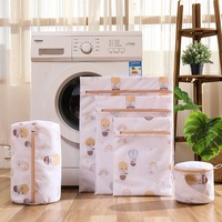 D5289 Lot de 5 sacs de lavage pour machine à laver, pour vêtements délicats de bébé, sacs à linge en maille de voyage avec fermeture éclair, sacs à linge durables