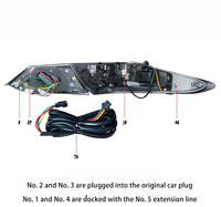 Luz de Freno Trasera LED para Toyota Camry 2018-2023, Precio de Fábrica, Conector de Cableado Transparente, Fácil Instalación
