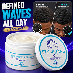 Pommade Deep 360 Wave pour Hommes 4oz – Fixation Forte, Brillance Naturelle, Définition des Ondulations, Hydratante, Application Facile, Coiffage Capillaire - Product Image 1