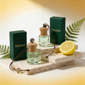 Diffuseur de parfum carré transparent pour voiture, flacon vide de 8 ml avec bouchon, pour désodorisant suspendu - Product Image 5