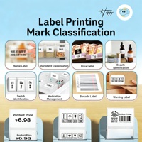 Mini Impresora Térmica Portátil Personalizada de 300dpi, Impresora de Etiquetas Adhesivas sin Tinta con Corte Libre, Pequeña y de Bolsillo para Notas, Manualidades Infantiles