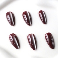 Offre Spéciale – Ongles Artificiels Œil de Chat de Haute Qualité (24 pièces) – Vente en Gros Usine – Ongles en ABS Réutilisables – Faux Ongles à Pression de Haute Précision