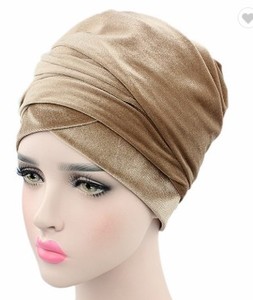 アフリカンベルベット高級多機能ヘッドラップソフト伸縮性チューブロングムスリムヒジャーブスカーフターバン女性用 - Product Image 5