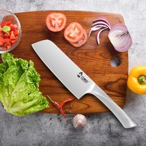 Cuchillo de chef de acero inoxidable con Logo personalizado, 5Cr15MoV, 7 pulgadas, con mango hueco, barato - Product Image 6