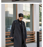 Manteau long décontracté pour femme 100 % laine, haute qualité, coupe ajustée, chaud, respirant, écologique, coupe-vent, vente directe usine, OEM ODM