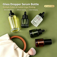 30ml 50ml 100ml 120ml rose/clair ensemble cosmétique bouteille d'emballage bouteilles de lotion en verre vides de luxe pour sérum de soin de la peau