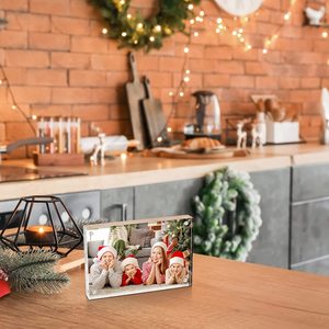 Vente chaude en gros clair Double face magnétique bureau 5x7 cadre Photo 4x6 acrylique cadre Photo pour cadeau - Product Image 4