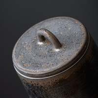 Pot de rangement pour thé en grès rétro, pour la maison toute l'année, réservoir à thé en céramique japonaise, boîte à thé Pu'er